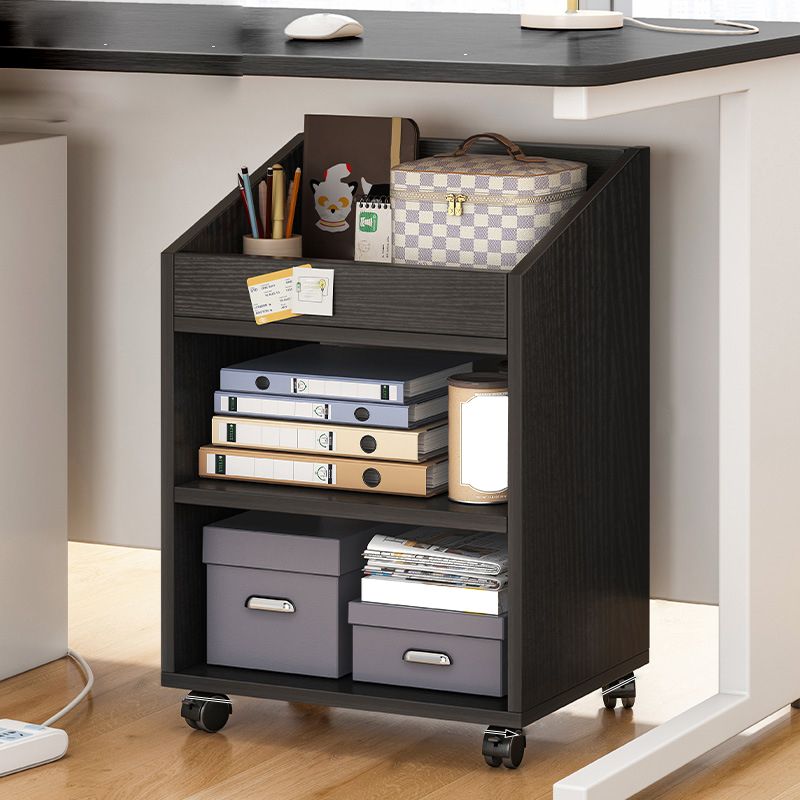 Libreria geometrica in legno prodotto moderno libreria aperta con ruote a fuoco