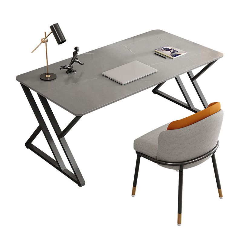 Contemporary Gaming Desk Rectangular Office Desk with Metal Legs Clearhalo 'furn' 'furn_office_desk' 'Furniture' 'Office Desks' 'Office Furniture' 'office_desk' 1200x1200_04990f5f-98aa-4fc7-b6ff-187c42b69bad
