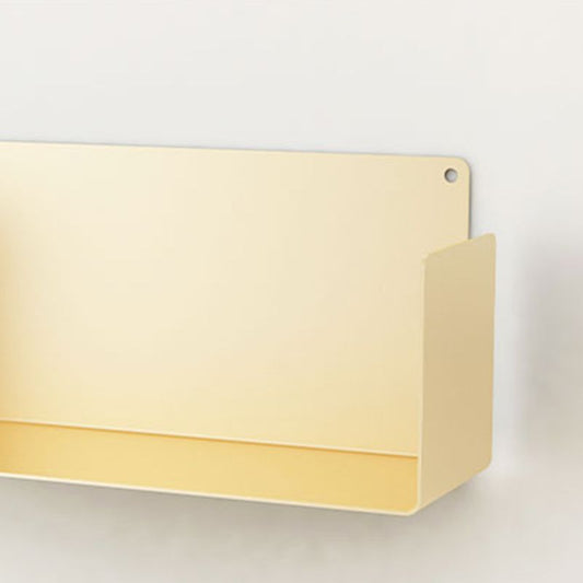 Estantería contemporánea de estantería de metal flotante con estantes con estantes