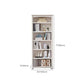 White Wooden Bookshelf Standard Shelves Included Closed Back Bookcase