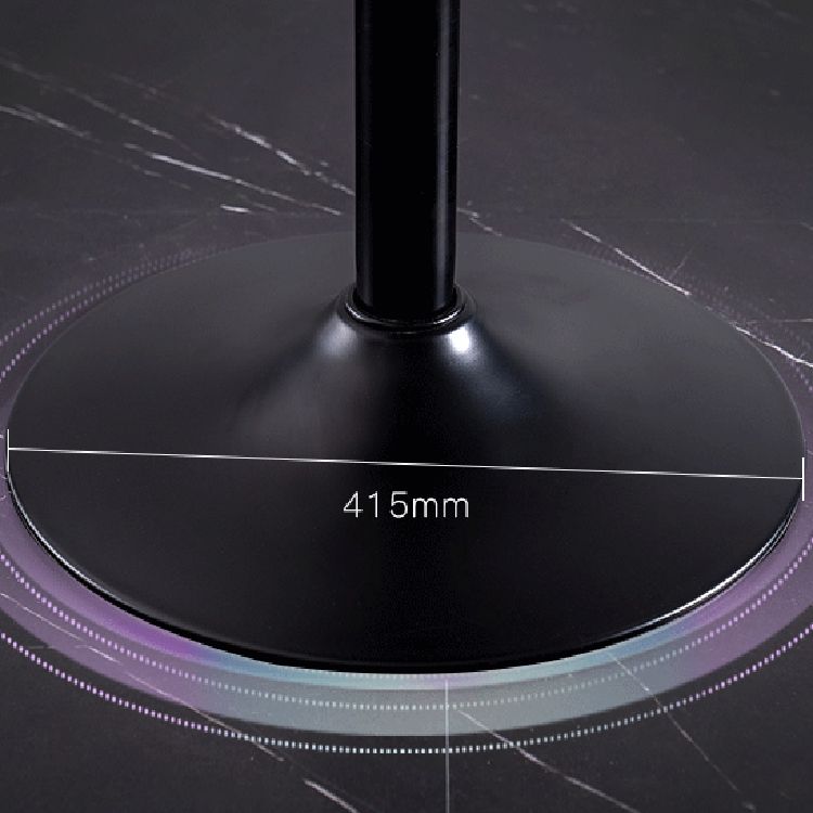 Sedile in pelle rotante sgabello da bar per piedistallo nero in pelle per sala da pranzo