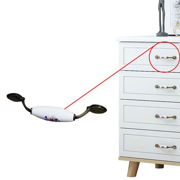 16 "D White / Green Rangement Coffre Artificial Wood Storage Chéteur Chéteur avec tiroirs