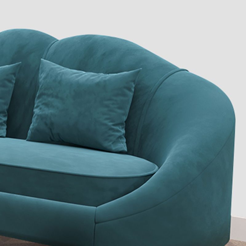 Velvet Peiger Armsofa zeitgenössisch mit genähtem Kissen zurück für die Wohnung