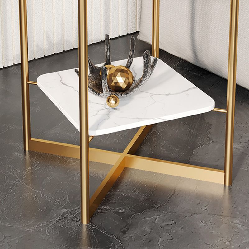 Modern Glass Round Side End Table Cross Legs Sofa Corner Table Clearhalo 'Coffee & Accent Tables' 'End & Side Tables' 'end_side_tables' 'furn' 'furn_end_side_tables' 'Furniture' 'Living Room Furniture' 1200x1200_049d6164-f183-4f73-beb6-d70ff7455b24