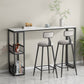 Stone Top Bar Dining Table Industrial Rectangle Bar Dining Table with Sled Base Clearhalo 'Bar Furniture' 'Bar Tables' 'bar_tables' 'furn' 'furn_bar_tables' 'Furniture' 'furniture_bar_tables' 'Kitchen & Dining Furniture' 1200x1200_049e6342-cc71-4f0d-b05e-0673696f1507