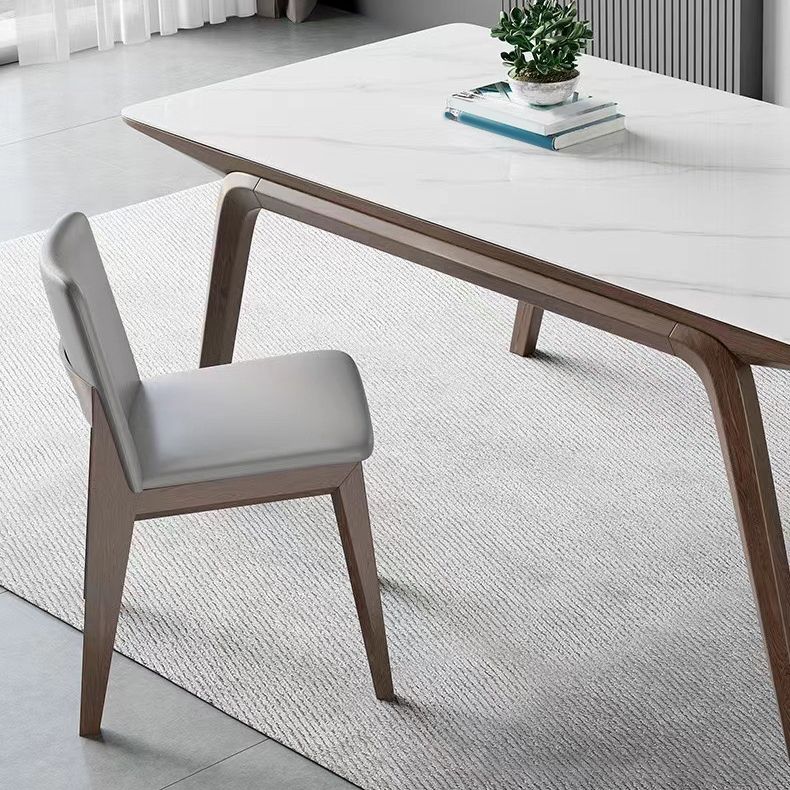 Set da pranzo moderno con sedie grigie 1/4/5/7 PCs set da tavolo bianco dinette