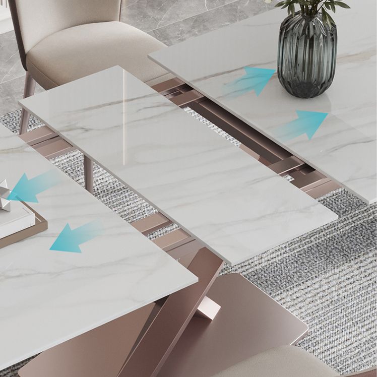 Modern 1/4/5/7 Pieces Scalable Dinette Set with Sintered Stone Rectangle Dining Table Set Clearhalo 'Dining Room Sets' 'Dining Tables & Seating' 'dining_room_set' 'furn' 'furn_dining_room_set' 'Furniture' 'furniture_dining_room_set' 'Kitchen & Dining Furniture' 1200x1200_049e9f48-d262-4b96-8cae-95bf88063b3f