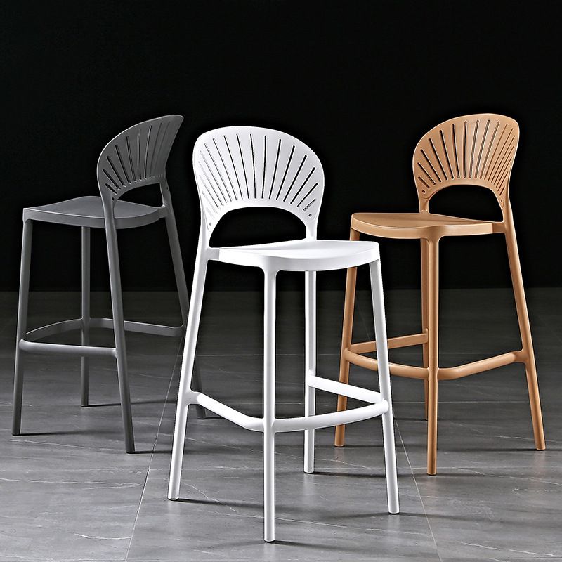 Nordic Style Plastic Barstool 4 Legs Backrest Colorful Bar Stool Clearhalo 'Bar Furniture' 'Bar Stools' 'bar_stools' 'furn' 'furn_bar_stools' 'furniture_bar_stools' 'Kitchen & Dining Furniture' 'kitchen&dining_furn' 'kitchen' 'kitchen_furn' Furniture' 1200x1200_049f99c8-ab8a-4e81-84aa-dc239566c4a7