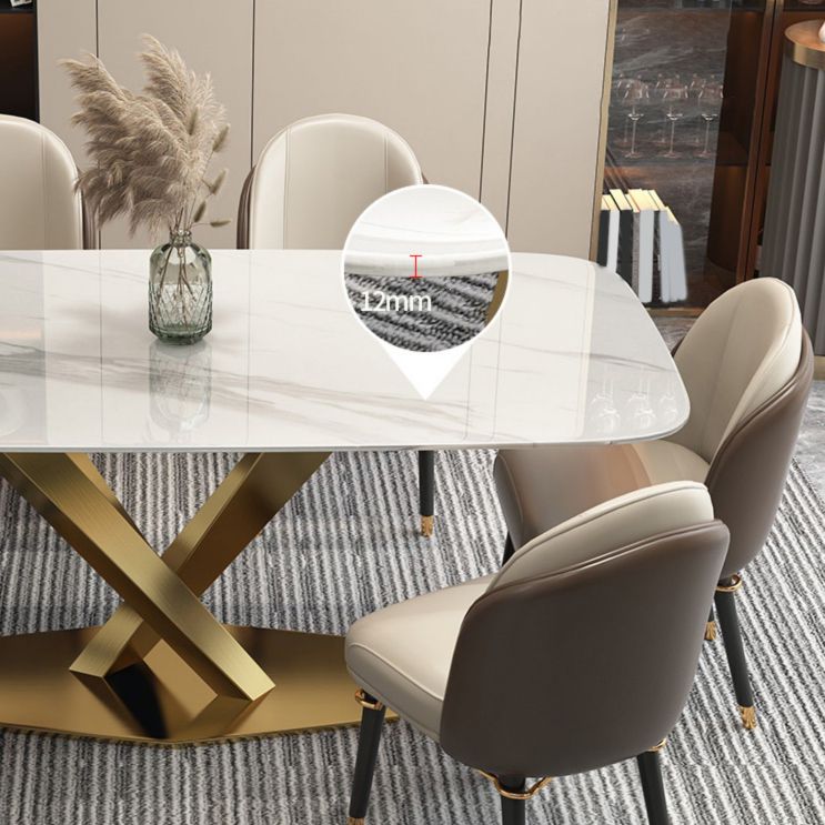 Modern Kitchen Stone Furniture Set 1/4/5/7 Pieces with Upholstered Side Chairs Clearhalo 'Dining Room Sets' 'Dining Tables & Seating' 'dining_room_set' 'furn' 'furn_dining_room_set' 'Furniture' 'Kitchen & Dining Furniture' 1200x1200_049ff04d-aabc-49ff-a62e-821035903aa7