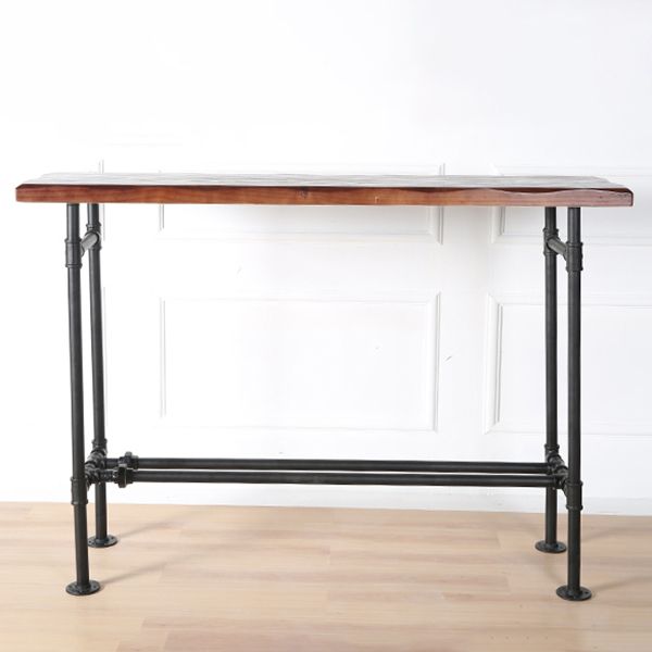 Tavolo da pranzo industriale tavolo da pranzo industriale a pubano industriale a poggiapiedi in legno in legno massiccio