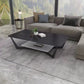 Slate Rectangular Coffee Table Modern Minimalist Cross Legs Coffee Table