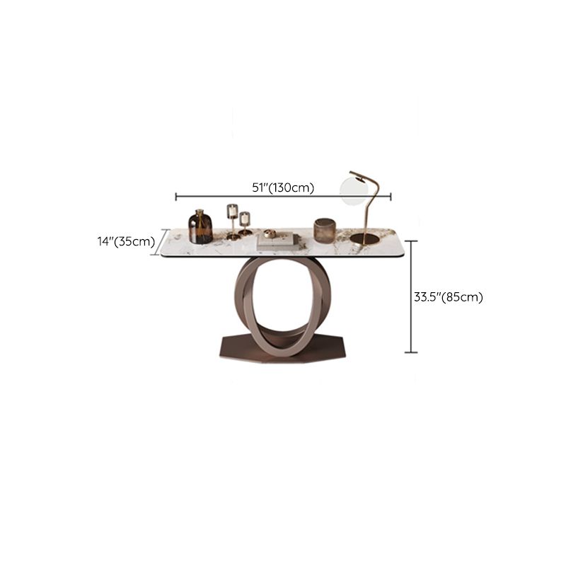 Modern Console Table Stone Abstract Base Accent Table , 33.46" Tall Clearhalo 'Console Tables' 'console_tables' 'Entry & Mudroom Furniture' 'furn' 'furn_console_tables' 'Furniture' 1200x1200_04a1e69f-56d2-49d9-8614-fed2b64e40df
