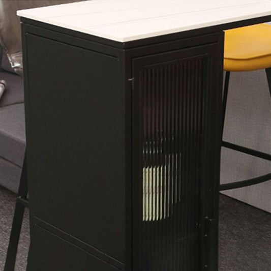 保管付きのモダンなビストロバーテーブル焼結ストーンバーテーブル