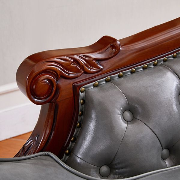 Traditional Upholstered Chaise Lounge Couch Leather Chaise Lounge Chair Clearhalo 'Chairs & Seating' 'Chaise Lounge' 'chaise_lounge' 'furn' 'furn_chaise_lounge' 'Furniture' 'Living Room Furniture' 1200x1200_04a40db5-daf1-4e6e-b42d-20e631cf4ba7