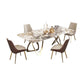 Modern Sintered Stone Dining Room Set with Rectangle Table and Gold Legs Formal Dining Set Clearhalo 'Dining Room Sets' 'Dining Tables & Seating' 'dining_room_set' 'furn' 'furn_dining_room_set' 'Furniture' 'furniture_dining_room_set' 'Kitchen & Dining Furniture' 'kitchen&dining_furn' 'kitchen' 1200x1200_04a50e8f-c71a-4b58-8b2a-be8a6211b8b0