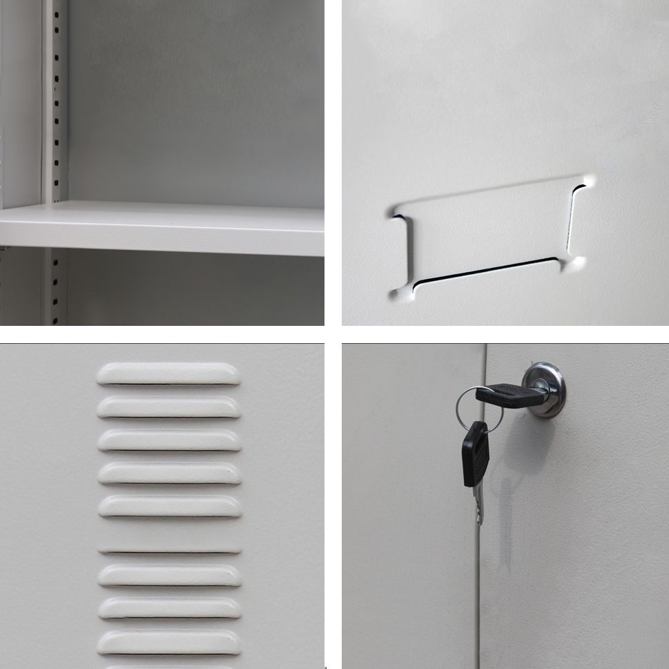 Contemporary Style Home Wardrobe Metal Wardrobe Closet with Locks