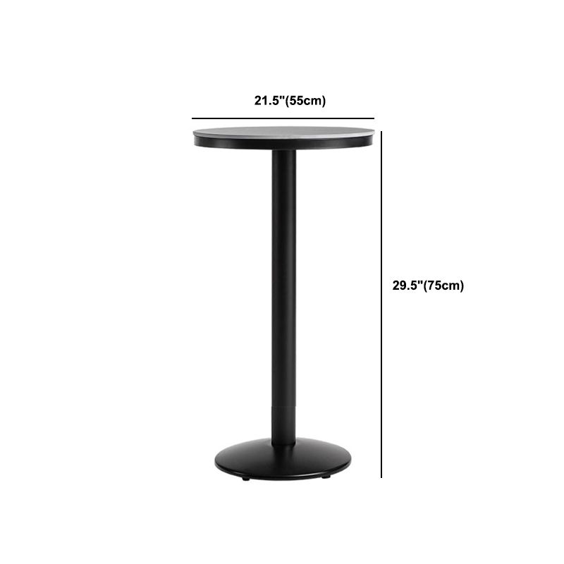 1/2/3 Pieces Round Bar Table Set Stone Bar Table with Upholstered Bar Stools