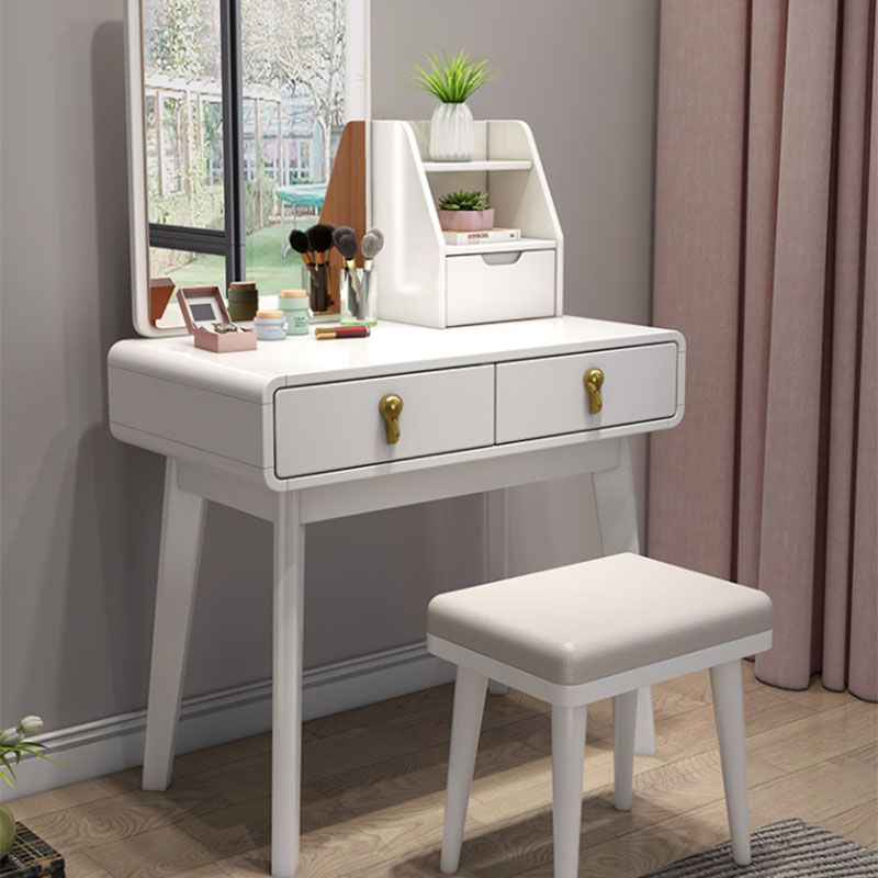 Scandinavian Solid Wood Make-up Vanity 3 Drawer Vanity Dressing Table