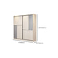 Coastal Style Wardrobe Cabinet Wooden Sliding Door Storage Cabinet