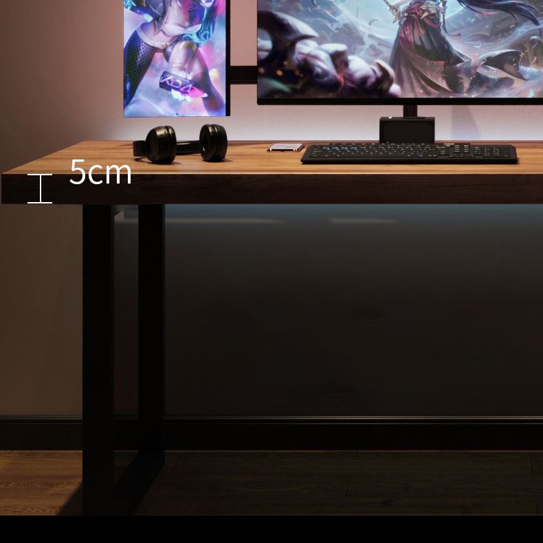 Escritorio de escritura de madera sólida escritorio de juegos rectangular industrial para el hogar