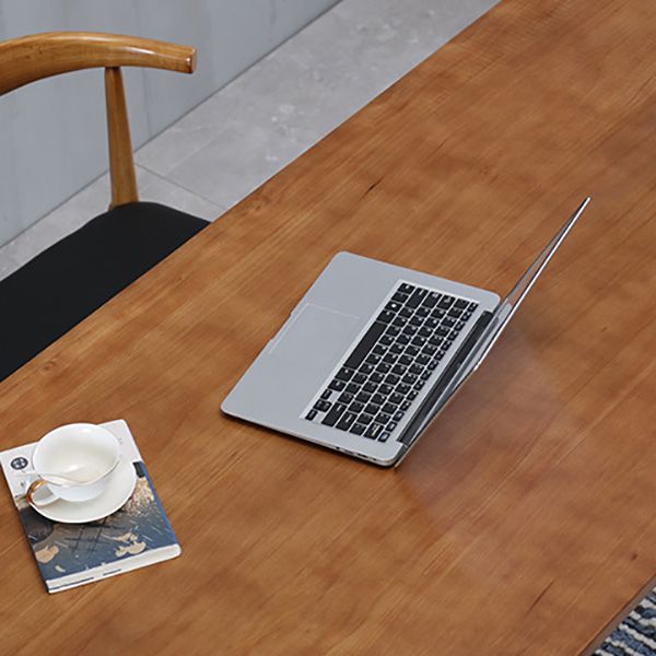 Industrial Rectangle Dining Table Wooden Table with Metal Legs for Home Use Clearhalo 'Dining Tables & Seating' 'Dining Tables' 'dining_table' 'furn' 'furn_dining_table' 'Furniture' 'Kitchen & Dining Furniture' 1200x1200_04a8a997-e055-4a67-8a05-14fc5e036719