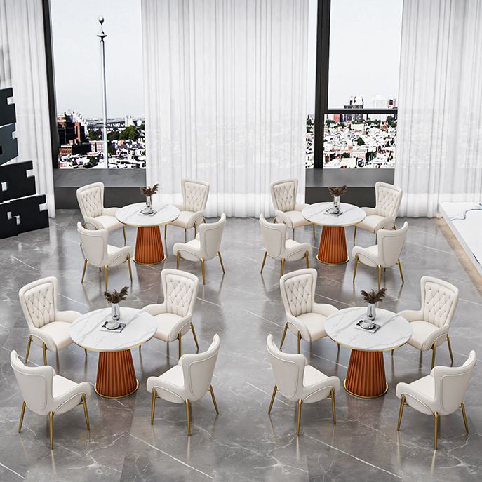 Metal Traditional Luxury Round Indoor Table Sintered Stone Table for Kitchen and Dining Room Clearhalo ' dining_table' 'Dining Tables & Seating' 'Dining Tables' 'furn' 'furn_dining_table' 'Furniture' 'furniture_dining_table' 'Kitchen & Dining Furniture' 'kitchen&dining_furn' 'kitchen' 'kitchen_dining_table' 1200x1200_04a9b402-007d-4897-91fd-7047905721bb