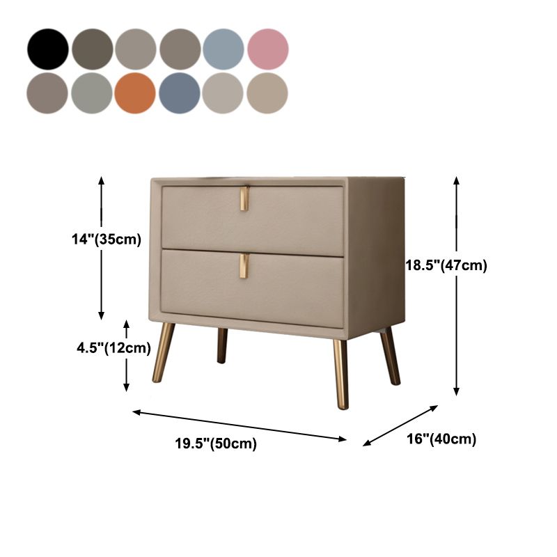 18 "h glam comodino a 2-catro stoccaggio tavolo da notte in legno in legno massiccio