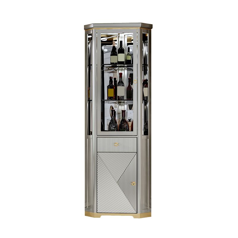 Zeitgenössische Eichenausstellungsständer Einheit Curio Schrank mit Türen