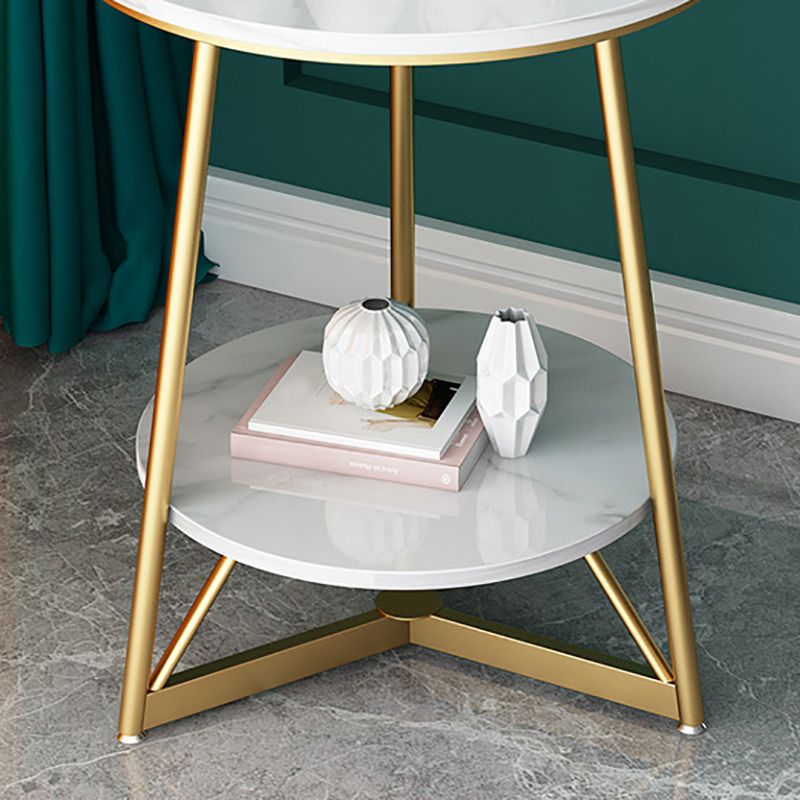 Tavolino arrotondato grigio/bianco tavola arrotondata grigia/bianca in legno di lastra di roccia moderna