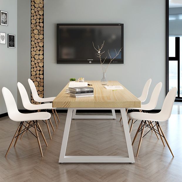 Pine Solid Wood Dining Table Industrial Dining Site Table with Sled Base Clearhalo ' dining_table' 'Dining Tables & Seating' 'Dining Tables' 'furn' 'furn_dining_table' 'Furniture' 'furniture_dining_table' 'Kitchen & Dining Furniture' 'kitchen&dining_furn' 'kitchen' 'kitchen_dining_table' 1200x1200_04abe1ea-6fb7-46ed-b075-f0a29f19ff7b