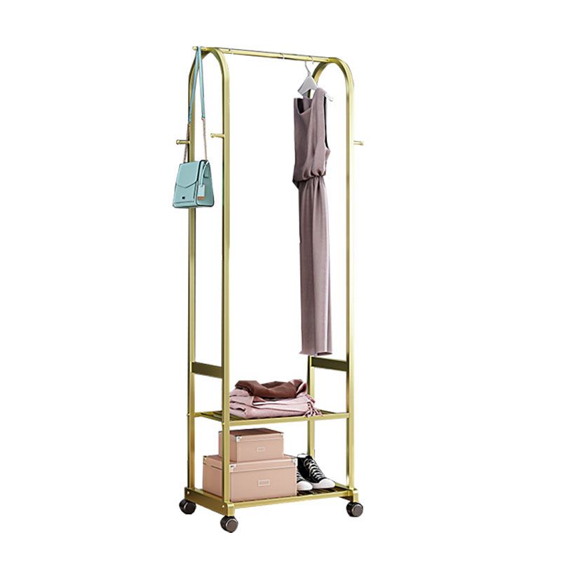 Luxurious Metallic Coat Ranger Free Standing Stalles Doble Design Reparto