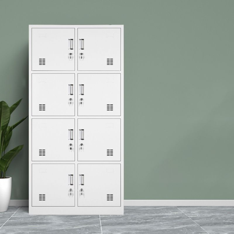 Contemporary Style Wardrobe Metal Home Wardrobe Closet with Locks