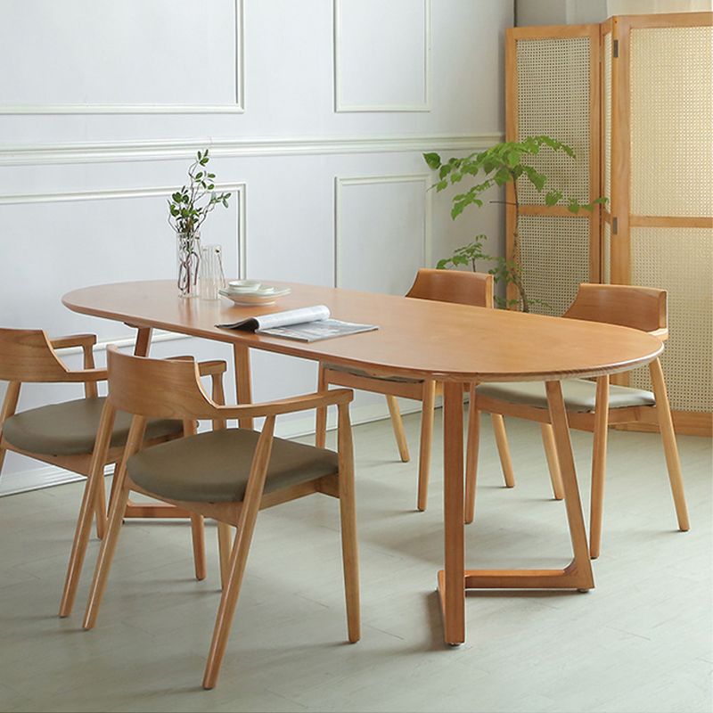 Oval Dining Table Simplicity Solid Wood Table for Dining Room