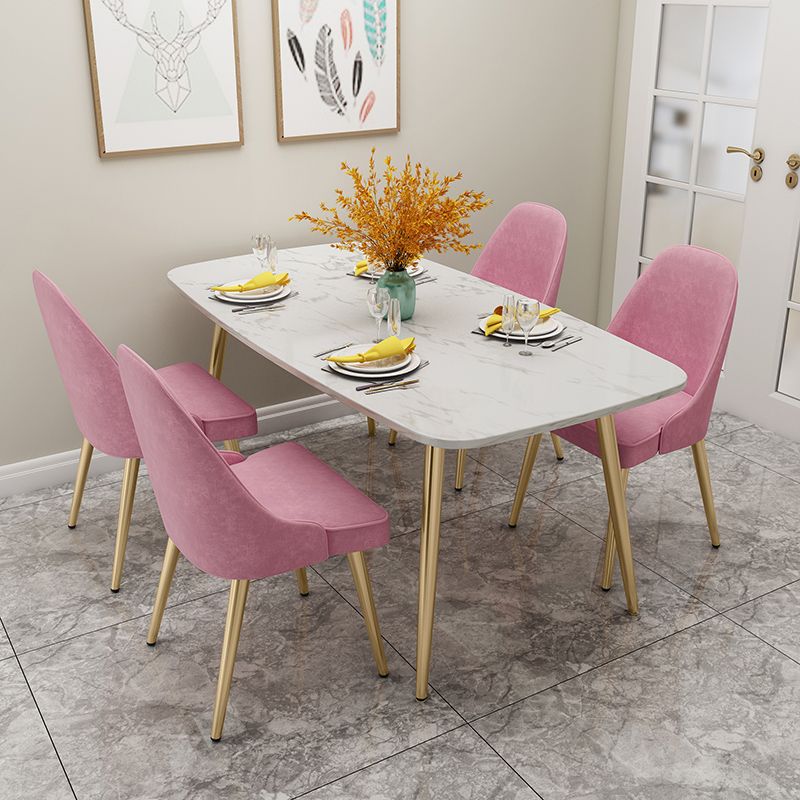 Scandinavian Sintered Stone Dining Table Sets with 4 Legs Base Dining Furniture for Home Use Clearhalo 'Dining Room Sets' 'Dining Tables & Seating' 'dining_room_set' 'furn' 'furn_dining_room_set' 'Furniture' 'furniture_dining_room_set' 'Kitchen & Dining Furniture' 'kitchen&dining_furn' 'kitchen' 1200x1200_04ad9ec4-5d77-4eae-9419-2700d59e10a9