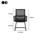 Contemporary Fixed Arm Desk Chair Height-adjustable Ergonomic Desk Chair
