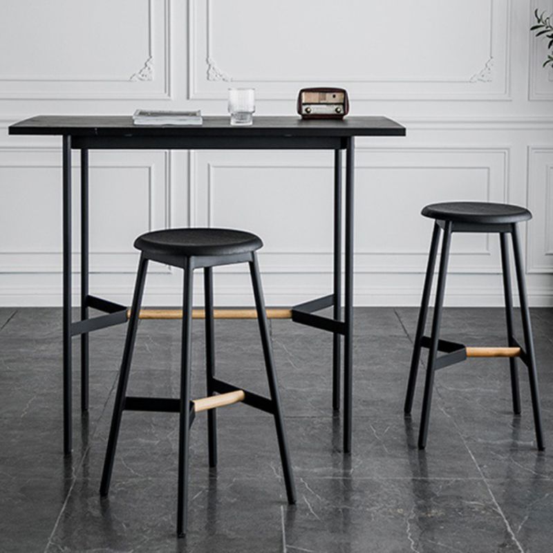 Industrial Backless Bar-stool PU Leather Bar Stool with Metal Legs Clearhalo 'Bar Furniture' 'Bar Stools' 'bar_stools' 'Furniture' 'furniture_bar_stools' 'Kitchen & Dining Furniture' 1200x1200_04afc440-adf5-45f4-b722-aee79809d5c1