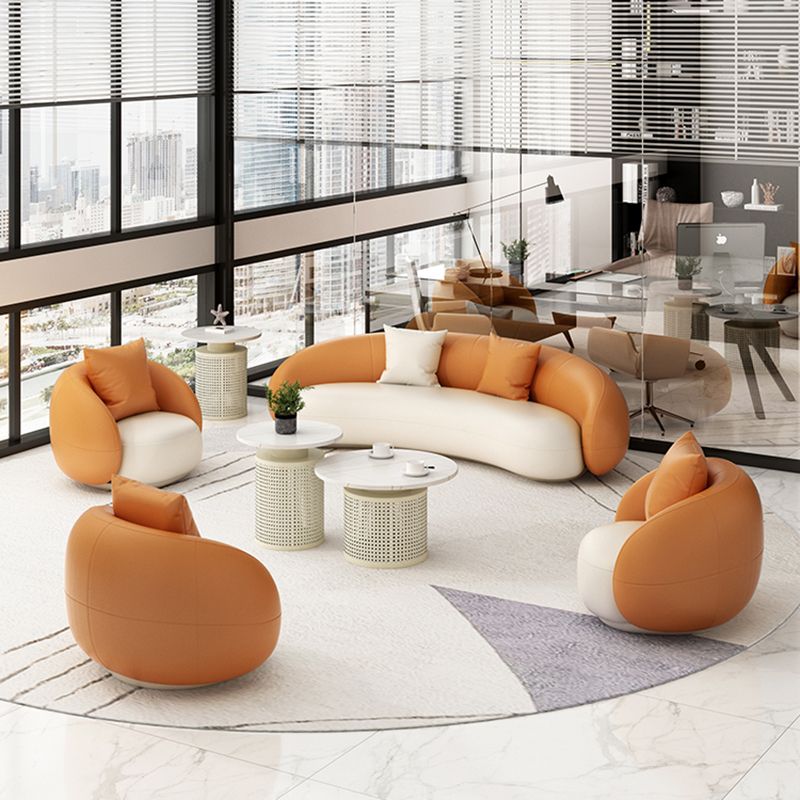 Beige Scandinavian Curved Sofa Tight Back Couch with Tuxedo Arm Clearhalo 'furn' 'furn_sofas' 'Furniture' 'furniture_sofas' 'Living Room Furniture' 'Sofa' 'sofas' 1200x1200_04b11bbe-0a66-4a52-92d9-18a95bbe3e15