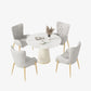 Nordic 1/4/5 Pieces Dining Set Round Stone Dining Table for Dining Room Clearhalo 'Dining Room Sets' 'Dining Tables & Seating' 'dining_room_set' 'furn' 'furn_dining_room_set' 'Furniture' 'Kitchen & Dining Furniture' 1200x1200_04b17ed3-426b-496f-9d31-cc7b43bca9be