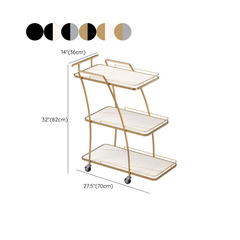 モダンなシンプルなオープンストレージキッチントロリー長方形のダイニングルーム準備テーブル