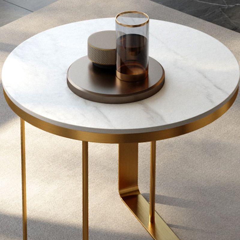 Glam Metal C-shape Side Table Round Stone Top Sofa Side End Table Clearhalo 'Coffee & Accent Tables' 'End & Side Tables' 'end_side_tables' 'furn' 'furn_end_side_tables' 'Furniture' 'Living Room Furniture' 1200x1200_04b673c7-eacd-4ad9-898b-a165430b3e0e