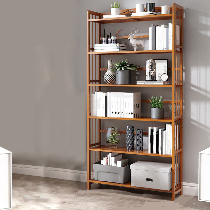 Estante de bambú vertical moderno Etagere Espresso estantería para dormitorio