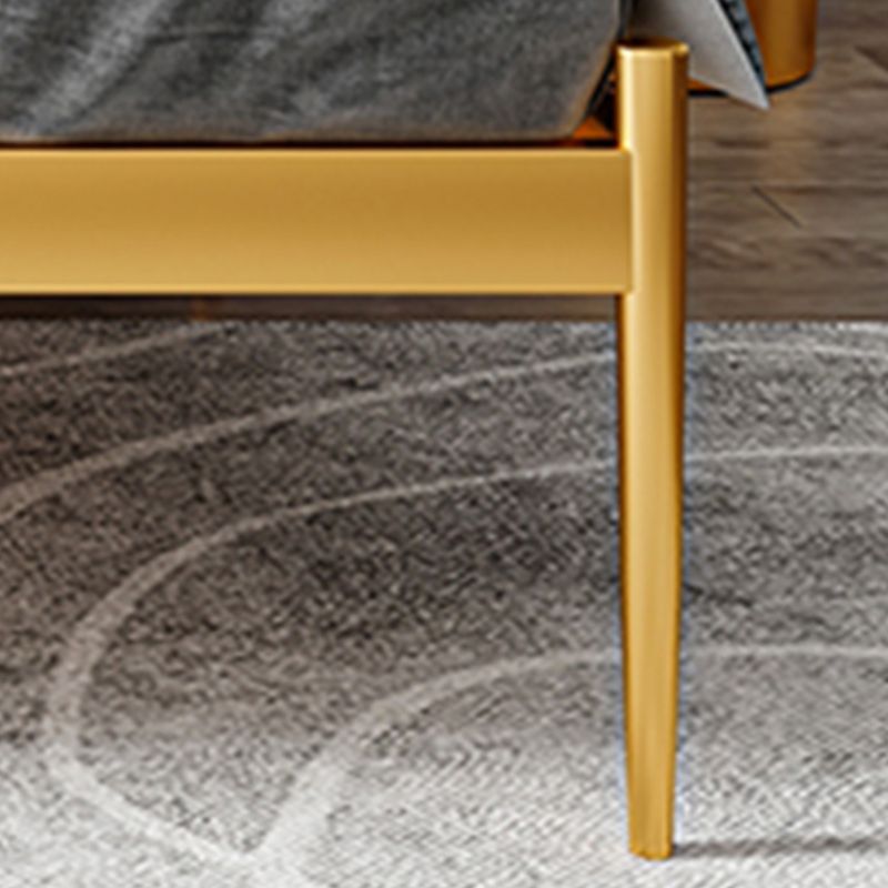 Glam Metal Open-Frame Bed with Rectangular Headboard, 45.3" Tall Clearhalo 'Bedroom Furniture' 'Beds' 'furn' 'furn_beds' 'Furniture' 1200x1200_04b868bb-db83-499b-8652-40750d026e2a