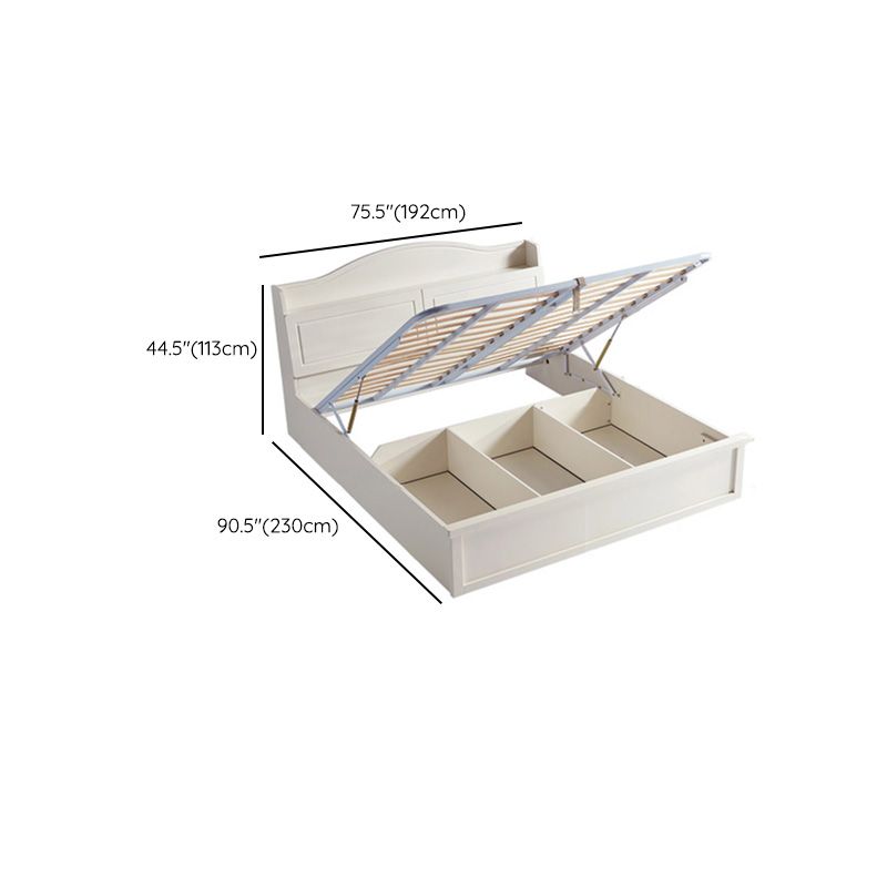 Modern Standard Bed Solid Color Bed Frame with Headboard and Footboard