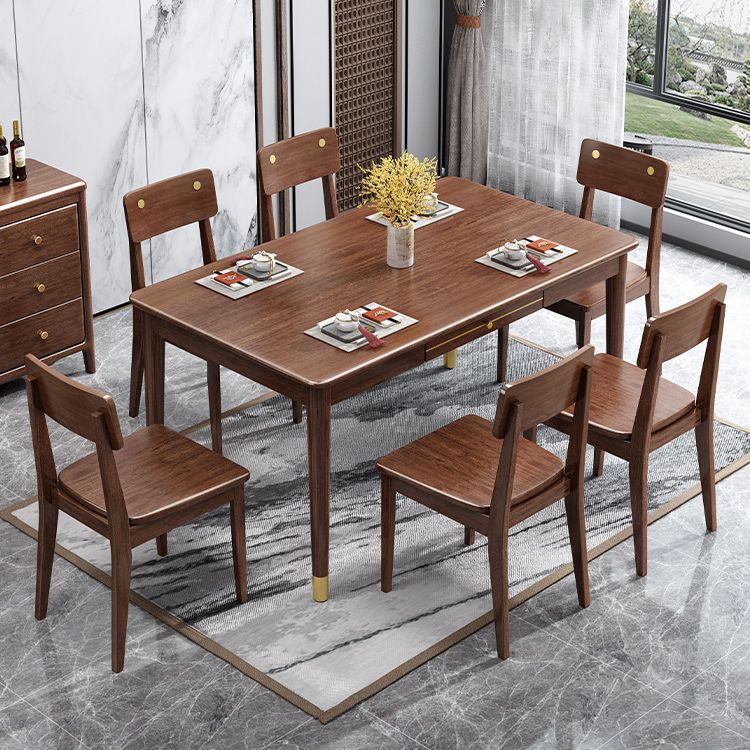 Traditional Luxury Style Dining Table Rectangle 4 Legs Table for Home Use Clearhalo ' dining_table' 'Dining Tables & Seating' 'Dining Tables' 'furn' 'furn_dining_table' 'Furniture' 'furniture_dining_table' 'Kitchen & Dining Furniture' 'kitchen&dining_furn' 'kitchen' 'kitchen_dining_table' 1200x1200_04bbb871-829f-4763-9051-1d7a7704936f