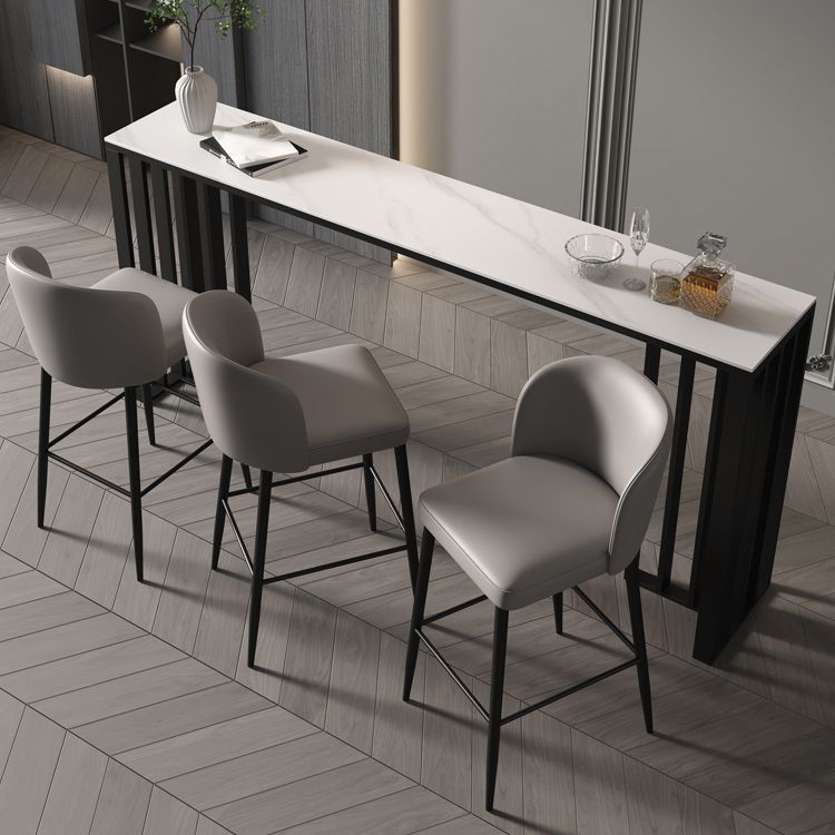 Double Pedestal Rectangle Hall/Pub Table Stone Modern Counter Height Table Clearhalo 'Bar Furniture' 'Bar Tables' 'bar_tables' 'furn' 'furn_bar_tables' 'Furniture' 'furniture_bar_tables' 'Kitchen & Dining Furniture' 'kitchen&dining_furn' 'kitchen' 1200x1200_04bc4862-2c71-4cf5-92d7-49d56abcaa16