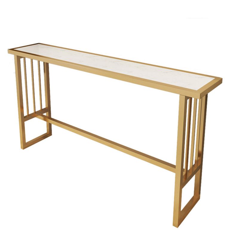 Modern Bar Height Table Faux Marble Top Bistro Table with Gold Base Clearhalo 'Bar Furniture' 'Bar Tables' 'bar_tables' 'furn' 'furn_bar_tables' 'Furniture' 'Kitchen & Dining Furniture' 1200x1200_04bc9ea1-0cda-4fbd-bc8a-71be974cbdfd