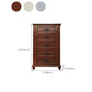 43.30" Tall Wood Accent Cabinet 5-Drawer Rectangular Accent Chest