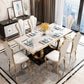 Luxury Style Marble Dining Table Trestle Base Rectangle Table for Home Clearhalo ' dining_table' 'Dining Tables & Seating' 'Dining Tables' 'furn' 'furn_dining_table' 'Furniture' 'furniture_dining_table' 'Kitchen & Dining Furniture' 'kitchen&dining_furn' 'kitchen' 'kitchen_dining_table' 1200x1200_04bce719-b25c-4e08-8b65-9d2f49734f23