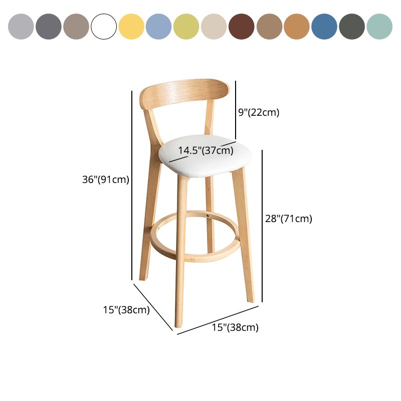 Contemporary Wood Dining Kitchen Room Armless Stool Low Back Bar Stool Clearhalo 'Bar Furniture' 'Bar Stools' 'bar_stools' 'furn' 'furn_bar_stools' 'Furniture' 'furniture_bar_stools' 'Kitchen & Dining Furniture' 1200x1200_04bd12c2-0268-458d-9dbc-551f9556b5c7