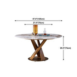 Glam Sintered Stone Dining Table Round Dinner Room Table with Pedestal Base Clearhalo 'Dining Tables & Seating' 'Dining Tables' 'dining_table' 'furn' 'furn_dining_table' 'Furniture' 'furniture_dining_table' 'Kitchen & Dining Furniture' 'kitchen' 'kitchen_dining_table' 1200x1200_04bd2209-d98d-48b6-9202-c0fc589abb0d